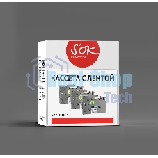 Кассета с лентой Sakura TZEFA3 для Brother PTH110/PTD210/PTD210VP/PTE110VP/PTE300VP/D450VP/PTD600VP, синий на белом, 12мм/8м, наклейка