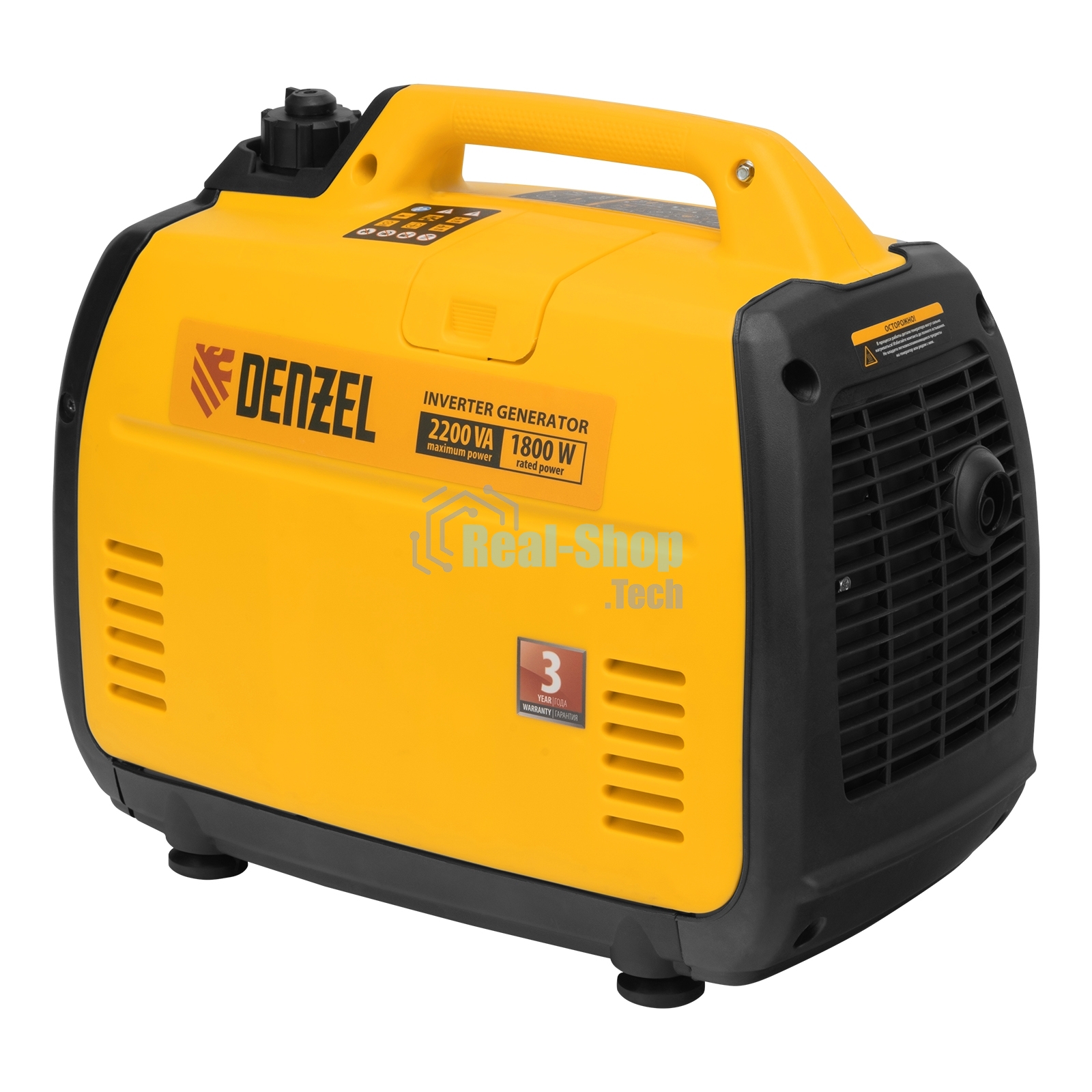 Генератор инверторный Denzel GT-2200iS, 2,2 кВт, 230 В, бак 4 л, закрытый корпус, ручной старт
