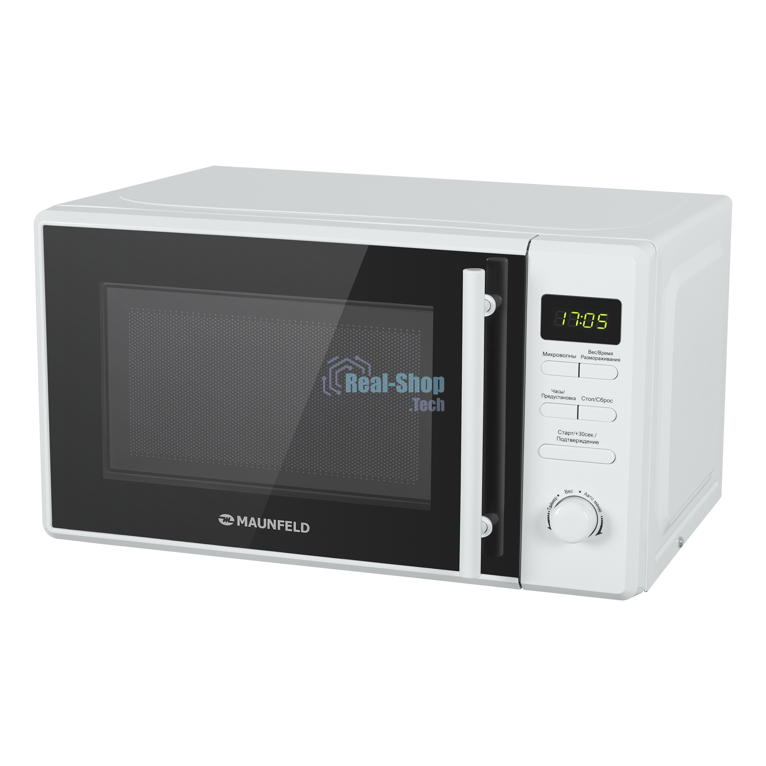 Микроволновая печь Maunfeld MFSMO.20.7TWH белый, 20 л, 700 Вт, переключатели - поворотный механизм/кнопки
