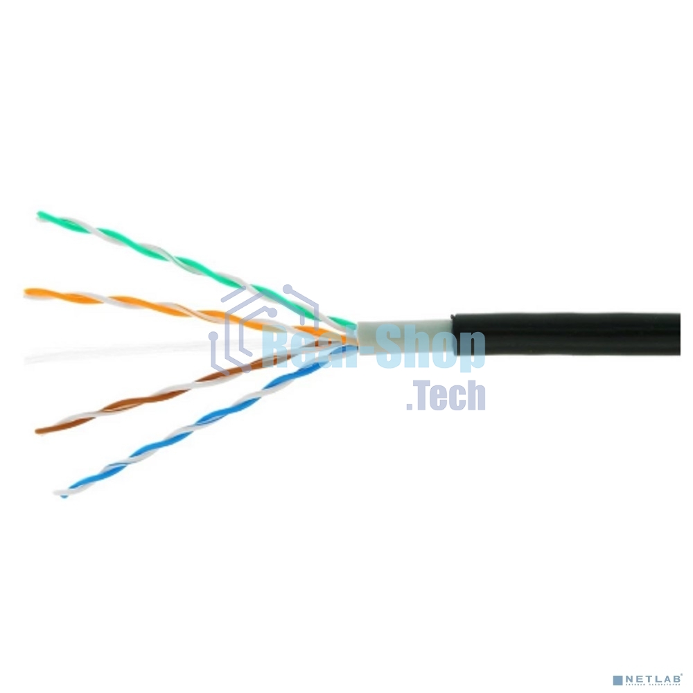 Кабель Cablexpert UPC-5051E-4-CU-OUT, UTP outdoor 4x2x0.51, медный, кат.5e, однож., 305м, box, черный