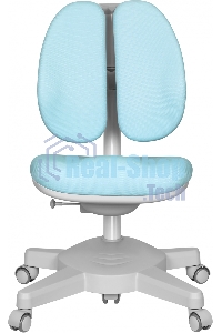 Кресло детское Cactus CS-CHR-3604BL голубой крестов. пластик серый