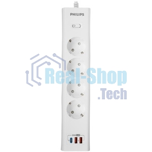 Сетевой фильтр Philips CHP8246WB/51 3м, 4 розетки, белый