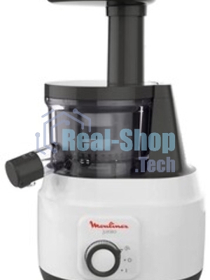Соковыжималка Moulinex ZU150110 белый/черный, шнековая вертикальная, 150 Вт, 800 мл, электронное, реверс