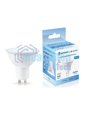Лампа светодиодная	Ambrella light 190906 LED MR16 9W IC GU10 6400K 175-265V 38°