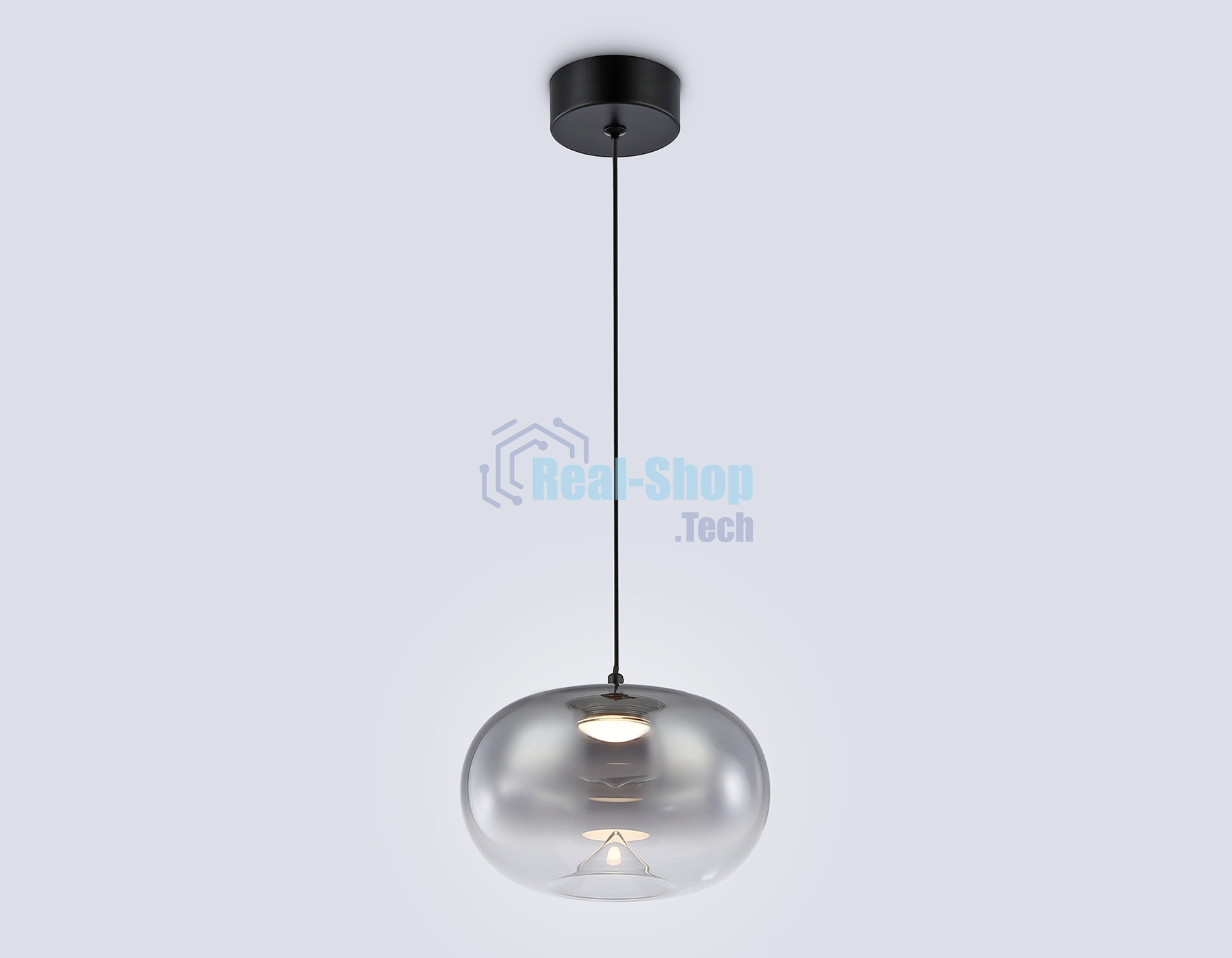 Подвесной светодиодный светильник Ambrella light LH11082 BK/SM черный/дымчатый 4W 3000K D180*130