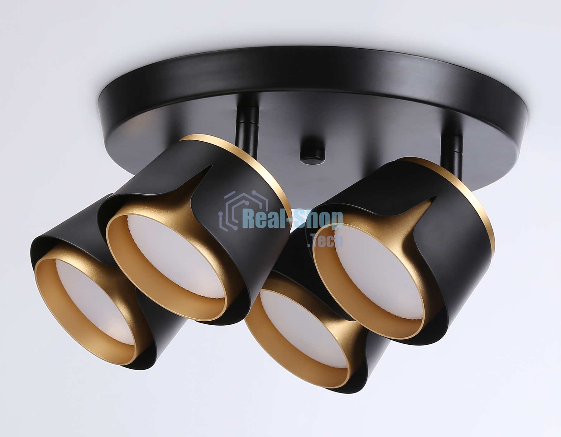 Светильник Ambrella light TN71243/4 BK/GD черный/золото GX53/4 D250*147