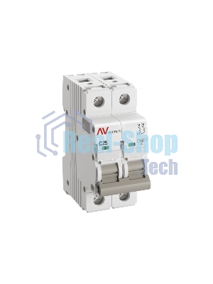 Выключатель автоматический Averes AV-6 2P 25A (C) 6kA