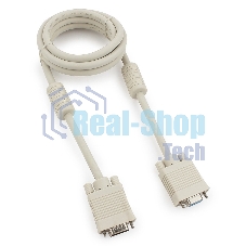 Кабель Gembird CC-PPVGAX-6,Кабель удлинитель VGA Premium,1.8м,15M/15F,тройн. экран,феррит. кольца,пакет