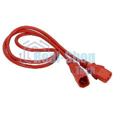 Шнур питания Lanmaster C13-C14, 3х0.75, 220В, 10А, красный, 3 метра