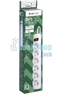 Сетевой фильтр Defender DFS 153 3 м, белый, 6 розеток