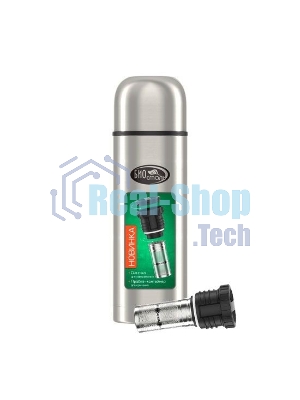 Термос Biostal Охота (1,2 литра), 2 чашки, с ситечком, стальной