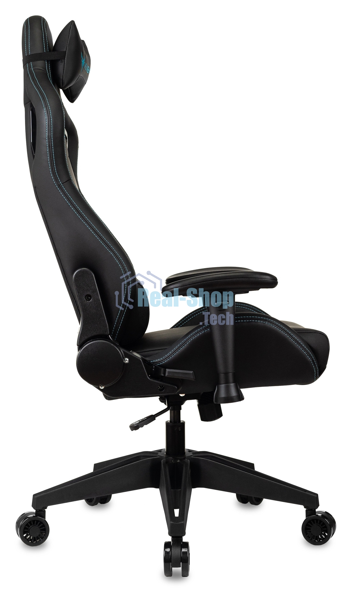 Кресло игровое Knight Outrid Smile черный эко.кожа крестов. пластик