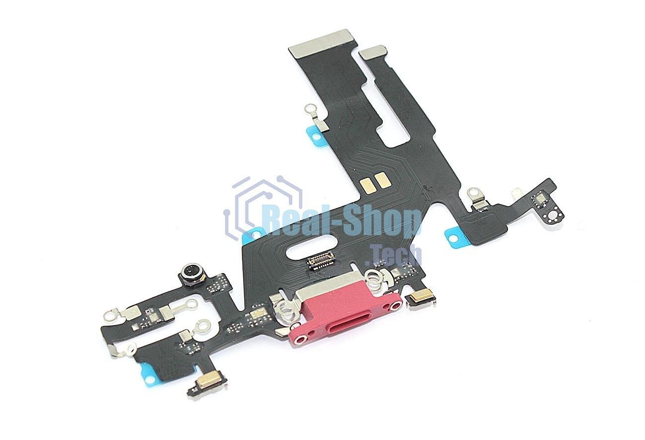 Шлейф разъема питания для iPhone 11 красный