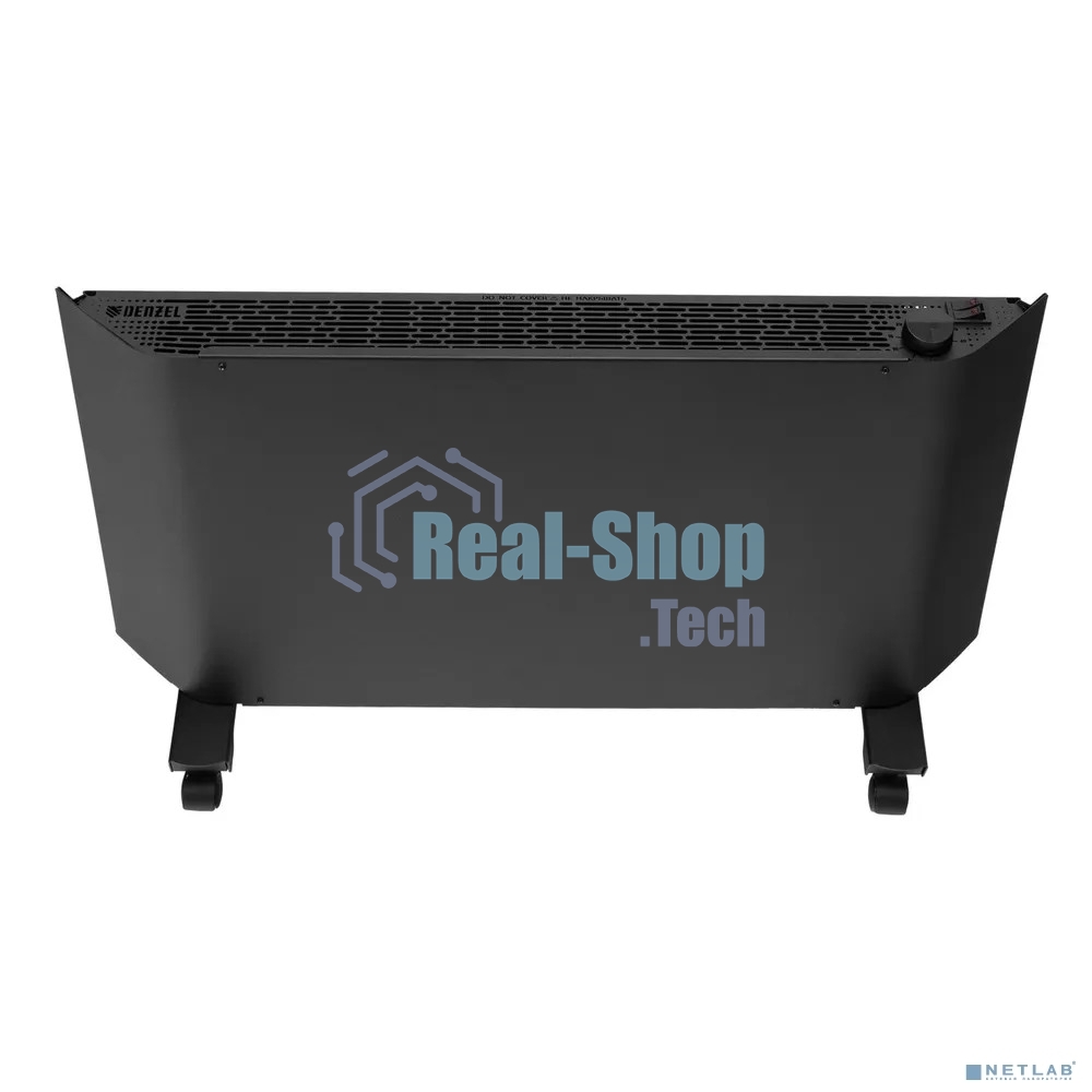 Конвектор Denzel XCE-2000B черный, 2000 Вт, 25 м2, термостат