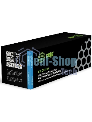 Картридж лазерный Cactus CS-CF411X голубой (5000 стр.) для HP HP CLJ Pro M452dn/M452dw/M477fdn/M477fdw