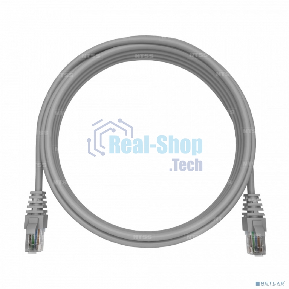 Патч-корд NTSS NTSS-PC-PM-UTP-RJ45-5e-3.0-LSZH-GY U/UTP RJ-45 мод.-RJ-45 мод. кат.5E 3м серый LSZH
