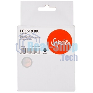 Картридж струйный Sakura LC3619Bk для Brother, черный, 68 мл., 3000 к.