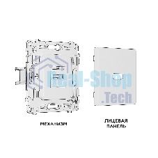 Комплект механизма розетки HDMI 2.0 ALFA Антрацит серый 40V/500mA 2.0GHz 5-18Gbit/s QUANT (AP6640, VM222) MA664010