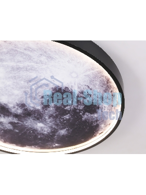Настенно-потолочный светодиодный светильник Ambrella light FW11112 BK черный 25W LED 3000-6400K D400*38