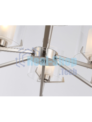 Люстра Ambrella light LH57002/6 SN/FR никель/белый матовый E14/6 max 40W D850*420