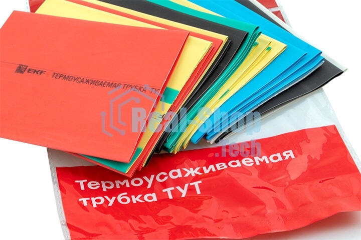 Набор трубок термоусадочных тонкостен. 50/25 (7 цветов по 3шт 100мм) EKF tut-n-50