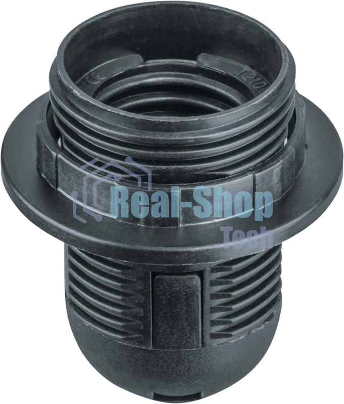 Патрон электрический Navigator NLH-PL-R1-E27-BL пласт. люстровый с кольцом