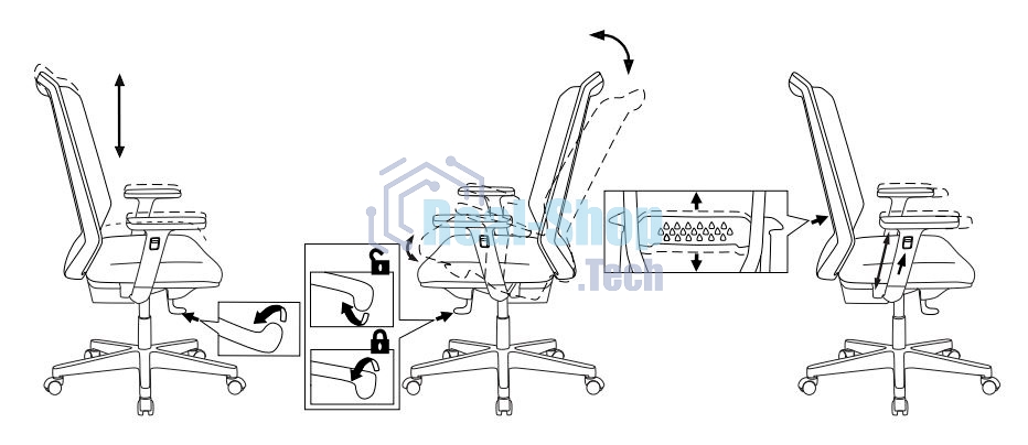 Кресло компьютерное Бюрократ MC-W611N TW-04 38-417 темно-серый, сетка/ткань, крестовина пластик, пластик белый