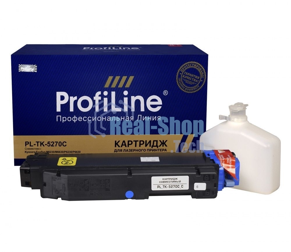 Картридж Тонер-туба ProfiLine PL-TK-5270C для принтеров Kyocera EcoSys M6230/M6630/P6230/P6630 голубой 6000 копий