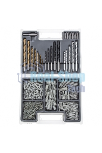 Набор сверл Matrix комбинированный (бетон 4-10мм, мет. 2-10мм, дер. 4-10мм, дюбеля) 300пр.