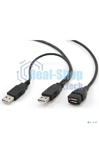 Кабель удлинитель USB 2.0 2xAM/AF 1.8м Gembird PRO, позол.конт., черный, пакет CCP-USB22-AMAF-6