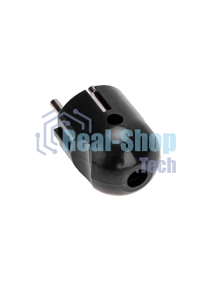 Вилка Евро Rexant прямая с з/к 16А черная