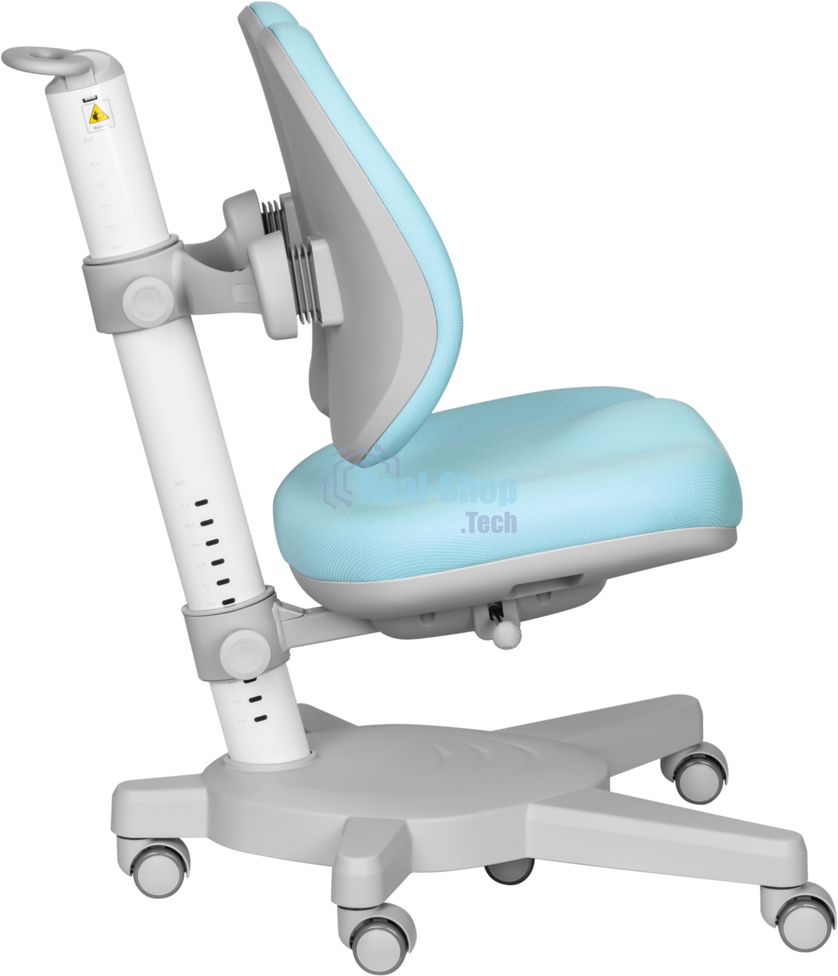 Кресло детское Cactus CS-CHR-3604BL голубой крестов. пластик серый