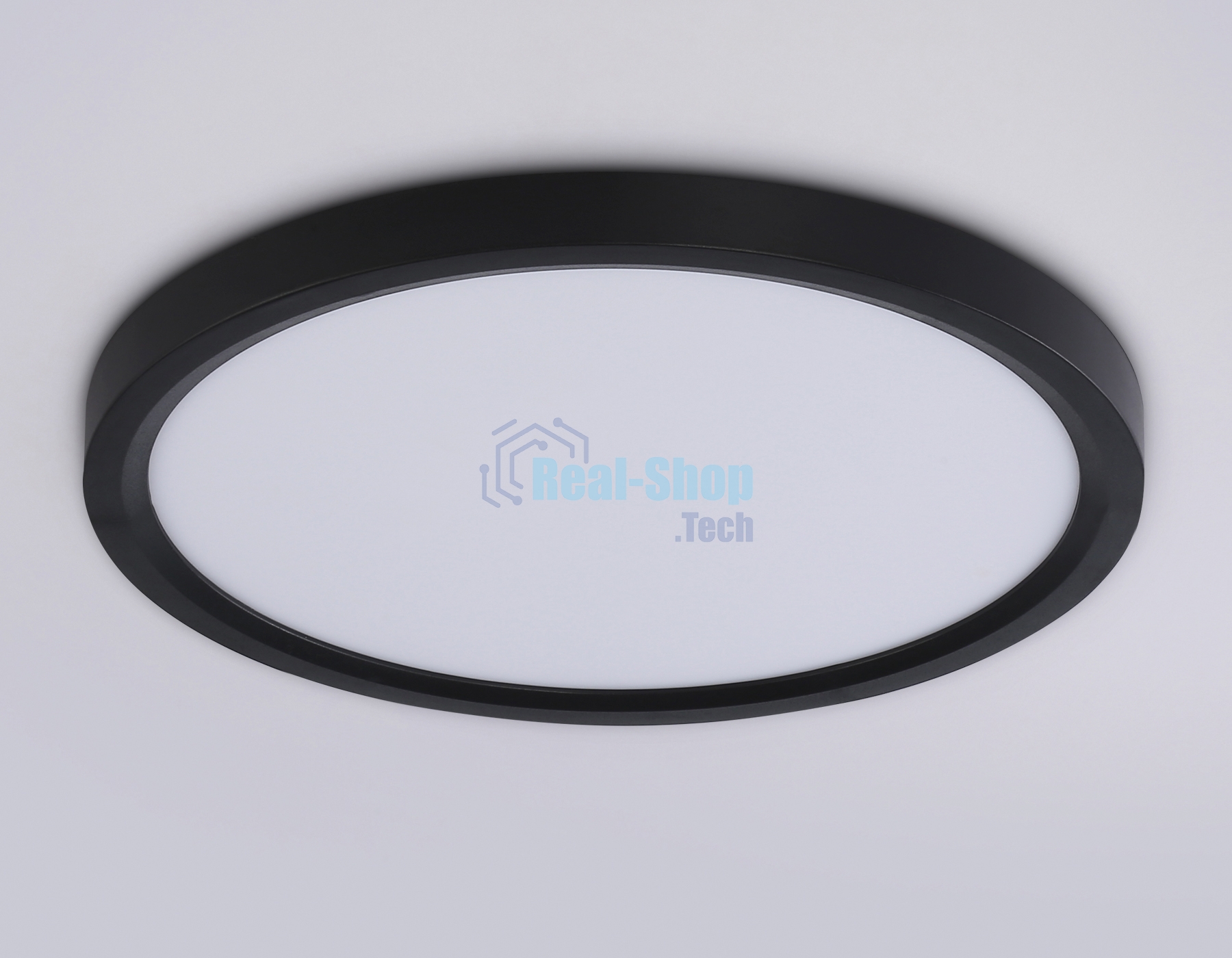 Светильник светодиодный ультратонкий Ambrella light FZ1904 BK черный IP54 20W 3000K-6500K CCT-переключатель D300*25 (Без ПДУ)