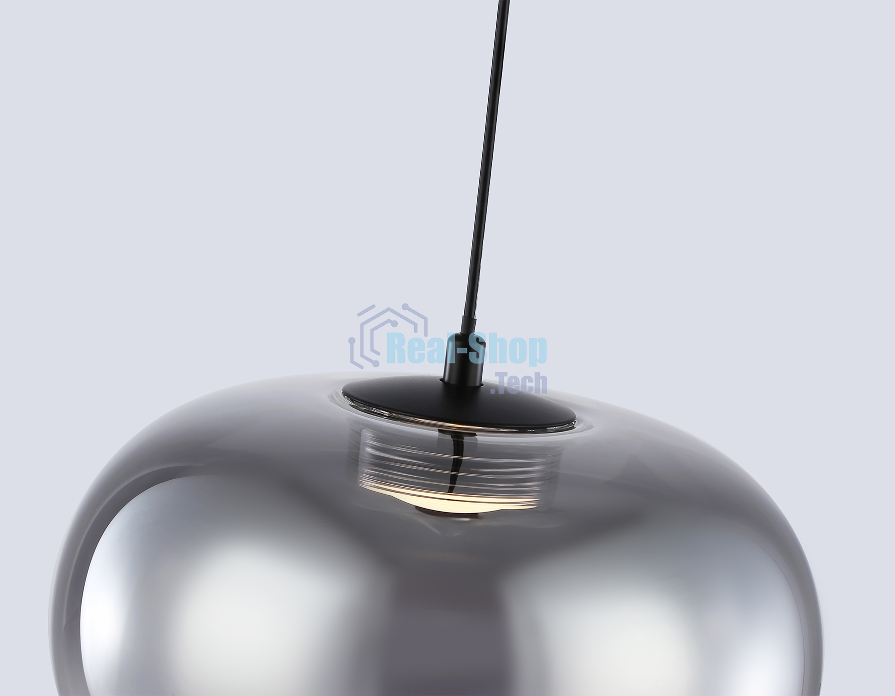 Подвесной светодиодный светильник Ambrella light LH11082 BK/SM черный/дымчатый 4W 3000K D180*130