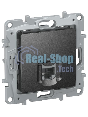 IEKETIKA Розетка компьютерная RJ45 категория 5Е UTP 6726411 антрацит