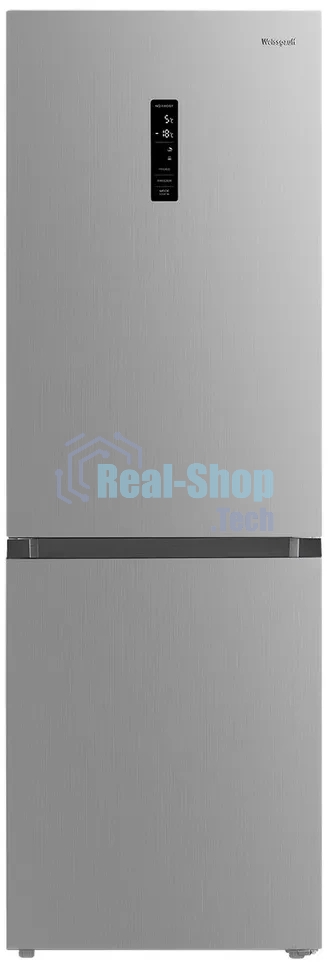 Холодильник Weissgauff WRK 185 Total NoFrost Inverter нержавеющая сталь двухкамерный 205/86л морозилка снизу