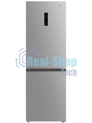 Холодильник Weissgauff WRK 185 Total NoFrost Inverter нержавеющая сталь двухкамерный 205/86л морозилка снизу