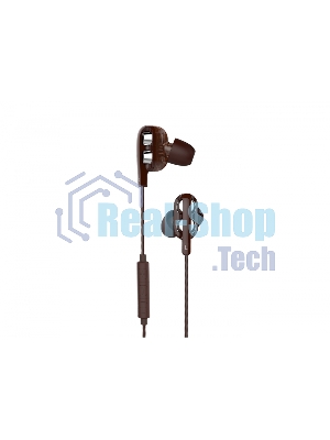 Наушники Harper HV-803 / Проводные / Внутриканальные с микрофоном / Коричневые / 20 Гц - 20 кГц / 96 дБ / Двухстороннее / Mini-jack / 3.5 мм