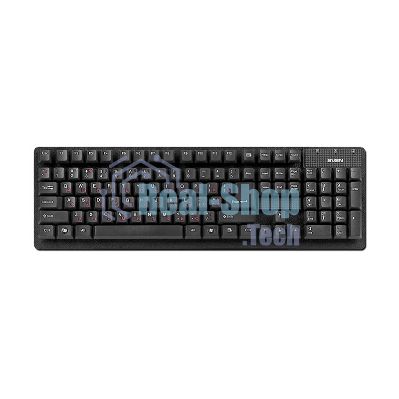 Клавиатура проводная Keyboard SVEN Standard 301 USB черная SV-03100301UB