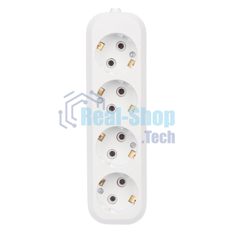 Колодка 4 гнезда c заземлением Rexant