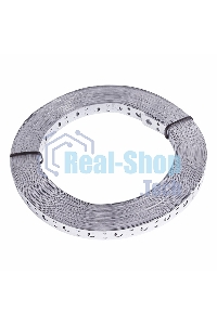 Лента полоса монтажная оцинкованная, перфорированная прямая Rexant 12х0,55 мм, рулон 25 м