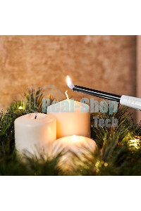 Бытовая газовая пьезозажигалка с классическим пламенем многоразовая (1 шт.) белая СК-306 Сокол