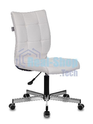 Кресло компьютерное Бюрократ CH-330M белый Lincoln 100, искусственная кожа, крестовина металл хром