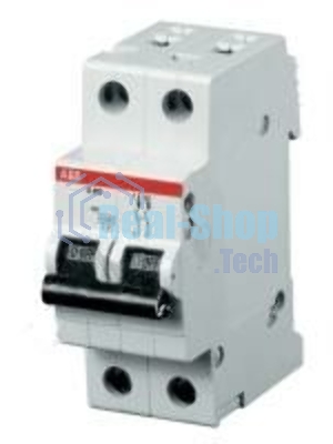 Выключатель автоматический модульный 2п C 10А 6кА S202 ABB 2CDS252001R0104