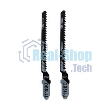 Пилка для электролобзика по оргстеклу Kranz T119BO 76 мм 12 зубьев на дюйм 4-20 мм фигурный рез (2 шт./уп.)