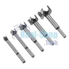 Набор сверл Форстнера по дереву Sparta 10-15-20-25-35 мм, 5 шт, в дерев. боксе, цилин. хвостовик