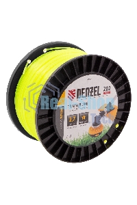 Леска для триммера Denzel звезда, 2,7мм х 202м, на DIN катушке FLEX CORD