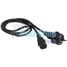 Шнур питания C13-Schuko, 3х0.75, 220В, 10А, черный, 3 метра