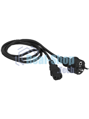 Шнур питания C13-Schuko, 3х0.75, 220В, 10А, черный, 3 метра