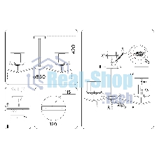 Люстра Ambrella light LH57002/6 SN/FR никель/белый матовый E14/6 max 40W D850*420